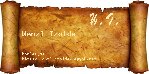 Wenzl Izolda névjegykártya